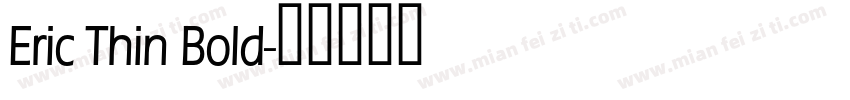 Eric Thin Bold字体转换